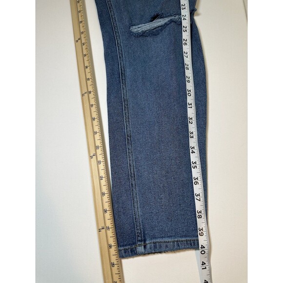 Abercrombie & Fitch 90's Straight Ultra High Rise Curve Love Blue Jeans 14R/32 - Picture 12 of 12